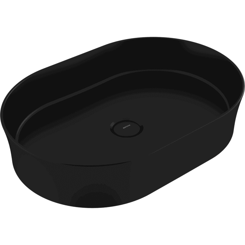 Bocchi Sottile Slim Line Tezgah Üstü Lavabo 55x38 cm Mat Siyah - 1521-004-0125 - Tezgah Üstü Lavabo - 1
