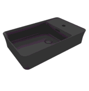 Bocchi Sottile Slim Line Tezgah Üstü Lavabo 60x38 cm Mat Antrasit - 1479-020-0126 - Tezgah Üstü Lavabo - 1