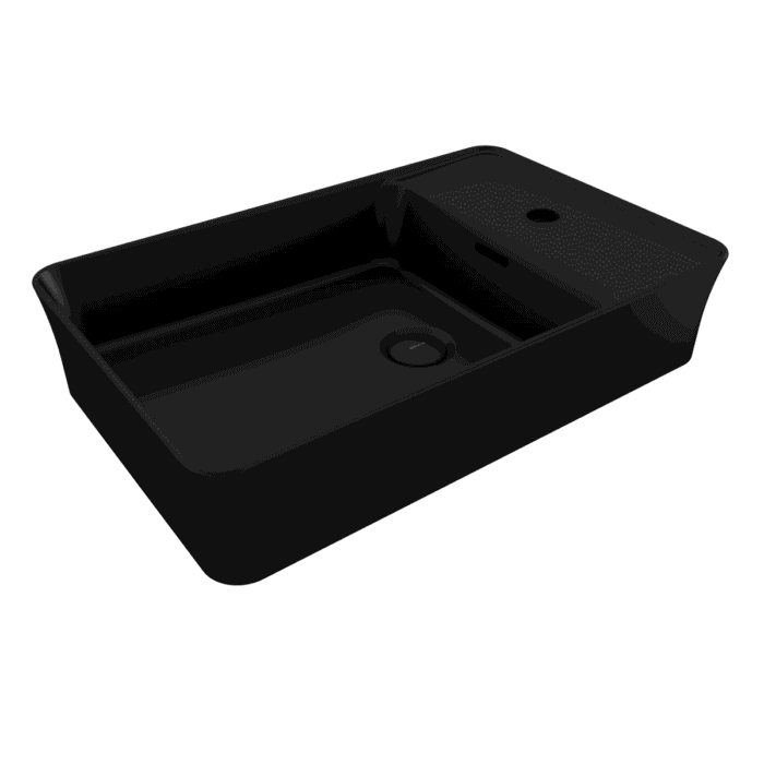 Bocchi Sottile Slim Line Tezgah Üstü Lavabo 60x38 cm Mat Siyah - 1479-004-0126 - Tezgah Üstü Lavabo - 1