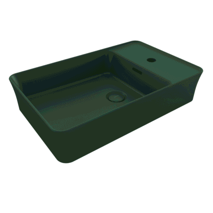 Bocchi Sottile Slim Line Tezgah Üstü Lavabo 60x38 cm Mat Yeşil - 1479-027-0126 - Tezgah Üstü Lavabo - 1
