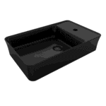 Bocchi Sottile Slim Line Tezgah Üstü Lavabo 60x38 cm Parlak Siyah - 1479-005-0126 - Tezgah Üstü Lavabo - 1