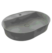 Bocchi Sottile Slim Line Tezgah Üstü Lavabo 60x45 cm Mat Beton - 1600-069-0126 - Tezgah Üstü Lavabo - 1