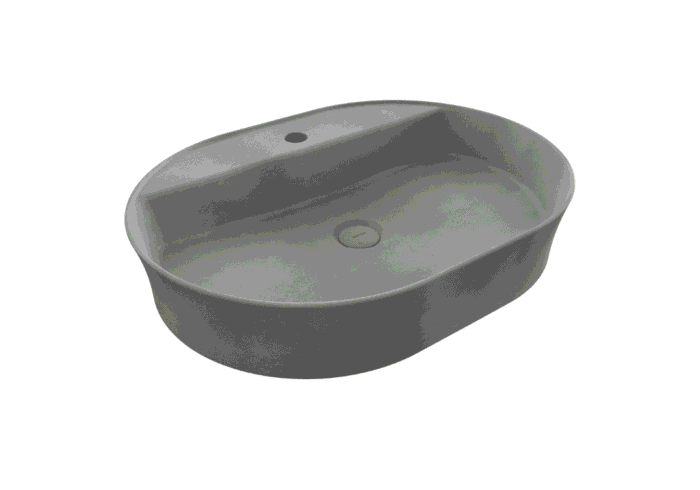 Bocchi Sottile Slim Line Tezgah Üstü Lavabo 60x45 cm Mat Beton - 1600-069-0126 - Tezgah Üstü Lavabo - 1