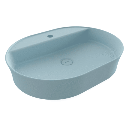 Bocchi Sottile Slim Line Tezgah Üstü Lavabo 60x45 cm Mat Buz Mavisi - 1600-029-0126 - Tezgah Üstü Lavabo - 1