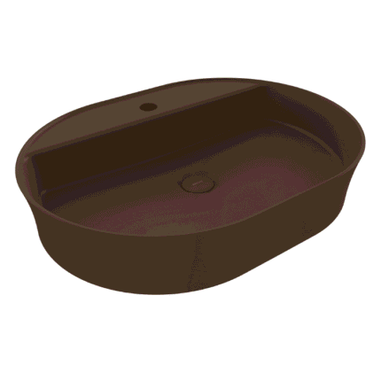 Bocchi Sottile Slim Line Tezgah Üstü Lavabo 60x45 cm Mat Kahve - 1600-025-0126 - Tezgah Üstü Lavabo - 1