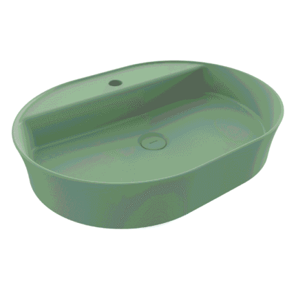 Bocchi Sottile Slim Line Tezgah Üstü Lavabo 60x45 cm Mat Mint Yeşil - 1600-033-0126 - Tezgah Üstü Lavabo - 1