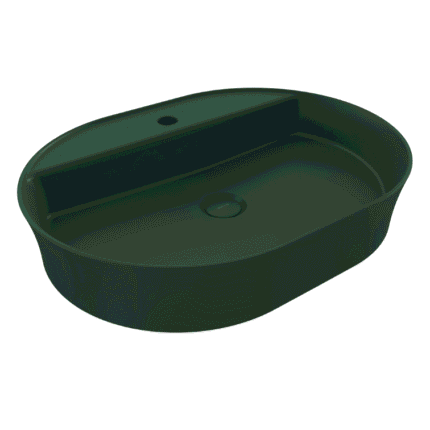 Bocchi Sottile Slim Line Tezgah Üstü Lavabo 60x45 cm Mat Yeşil - 1600-027-0126 - Tezgah Üstü Lavabo - 1