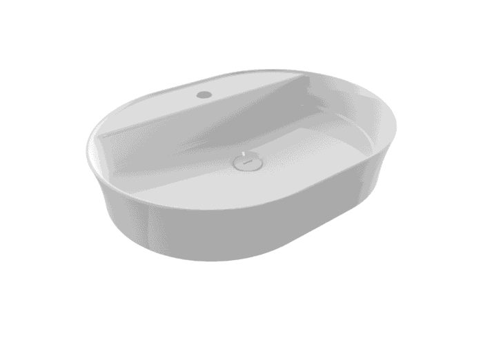 Bocchi Sottile Slim Line Tezgah Üstü Lavabo 60x45 cm Parlak Beyaz - 1600-001-0126 - Tezgah Üstü Lavabo - 1