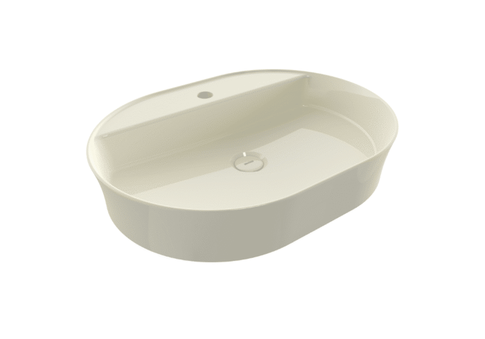 Bocchi Sottile Slim Line Tezgah Üstü Lavabo 60x45 cm Parlak Bisküvi - 1600-014-0126 - Tezgah Üstü Lavabo - 1