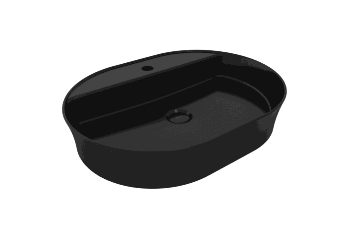 Bocchi Sottile Slim Line Tezgah Üstü Lavabo 60x45 cm Parlak Siyah - 1600-005-0126 - Tezgah Üstü Lavabo - 1