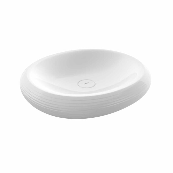 Bocchi Strata Tezgah Üstü Lavabo 49 cm Parlak Beyaz - 1414-001-0125 - Tezgah Üstü Lavabo - 1