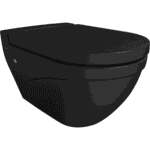 Bocchi Taormina Arch Gizli Taharet Girişli Asma Klozet Mat Siyah - 1012-004-0128 - Asma Klozet - 1