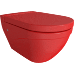 Bocchi Taormina Arch Gizli Taharet Girişli Asma Klozet Parlak Kırmızı - 1012-019-0128 - Asma Klozet - 1