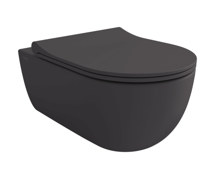 Bocchi V-Tondo Rimless Gizli Taharet Girişli Asma Klozet Mat Antrasit - 1416-020-0128 - Asma Klozet - 1