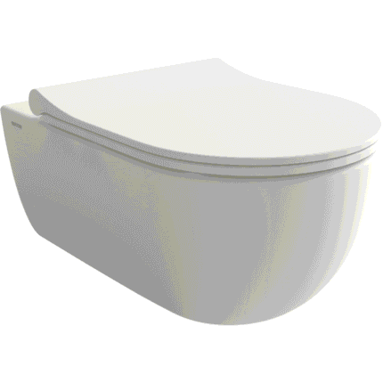 Bocchi V-Tondo Rimless Gizli Taharet Girişli Asma Klozet Mat Beyaz - 1416-002-0128 - Asma Klozet - 1