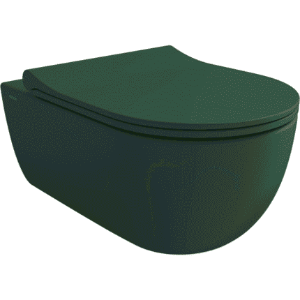Bocchi V-Tondo Rimless Gizli Taharet Girişli Asma Klozet Mat Yeşil