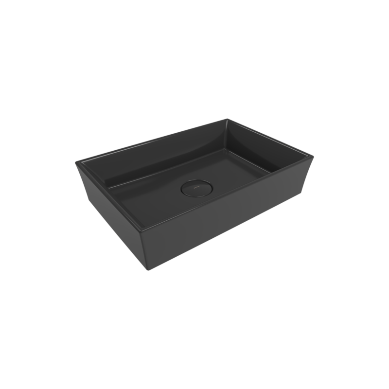 Bocchi Vessel Tezgah Üstü Lavabo 56x38 cm Parlak Siyah - 1172-005-0125 - Tezgah Üstü Lavabo
