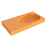 Bocchi Etna Etajerli Lavabo 90 cm Parlak Mandalina Sarısı - 1115-021-0126 - Etajerli Lavabo