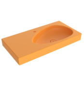 Bocchi Etna Etajerli Lavabo 90 cm Parlak Mandalina Sarısı - 1115-021-0126 - Etajerli Lavabo