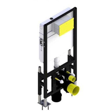 Bocchi 12 cm Alçı Panel İçi Yere Hızlı Montaj 3/6 Lt (Alttan Dik Pis Su Çıkışlı) - 8010-1003 - Gömme Rezervuarlar - 1