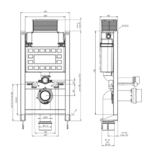 Bocchi 16 cm Alçıpan Tipi Gömme Rezervuar - 8050-1003 - Gömme Rezervuarlar - 2