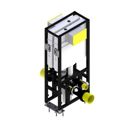 Bocchi 25 cm Alçı Duvar İçin Sırtsırta Yere Hızlı Montaj 3/6 Lt - 8020-1000 - Gömme Rezervuarlar - 1