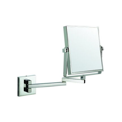 Bocchi Ayna Büyüteçli Çift Kollu Çift Yönlü Kare Büyüteçli Ayna - Led Işıksız Çift Kollu Çift Yönlü Kare 3X Krom - 3056-0002 - Aynalar ve Ayna Setleri - 2