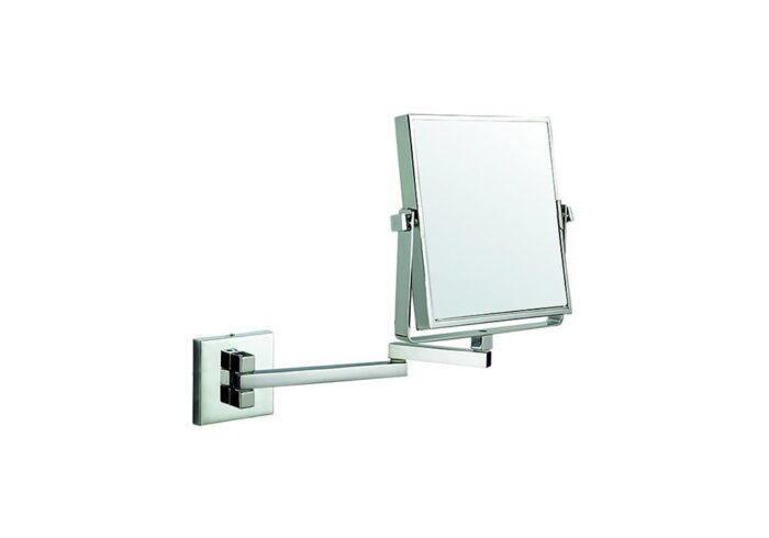 Bocchi Ayna Büyüteçli Çift Kollu Çift Yönlü Kare Büyüteçli Ayna - Led Işıksız Çift Kollu Çift Yönlü Kare 3X Krom - 3056-0002 - Aynalar ve Ayna Setleri - 2