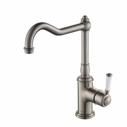 Bocchi Burlington Tek Kumandalı Eviye Bataryası Saten Nikel