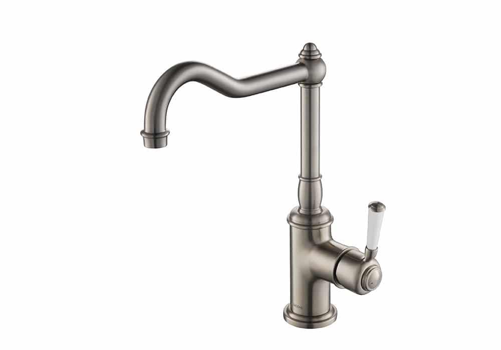 Bocchi Burlington Tek Kumandalı Eviye Bataryası Saten Nikel Bocchi Burlington Tek Kumandalı Eviye Bataryası Saten Nikel