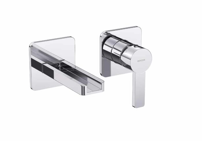 Bocchi Canyon Tek Kumandalı Çift Delikli Ankstre Lavabo Bataryası Krom - 1014-0044 - Ankastre Lavabo Bataryası - 1