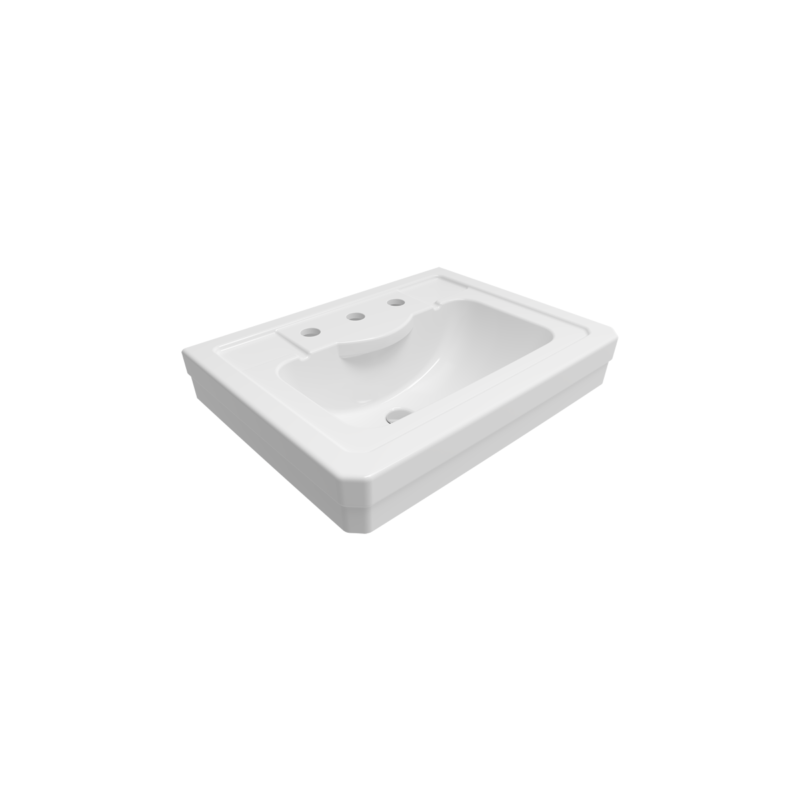 Bocchi Classico Verona Etajerli Lavabo 61 cm A.S. Beyaz - 1041-061-0127 - Etajerli Lavabo
