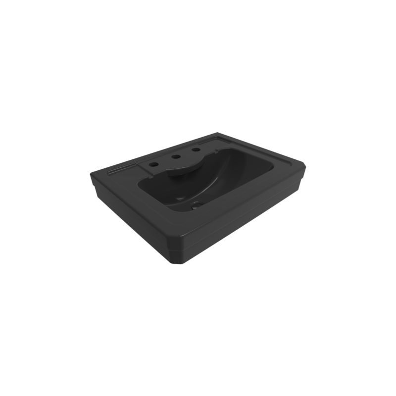 Bocchi Classico Verona Etajerli Lavabo 61 cm Parlak Siyah - 1041-005-0127 - Etajerli Lavabo