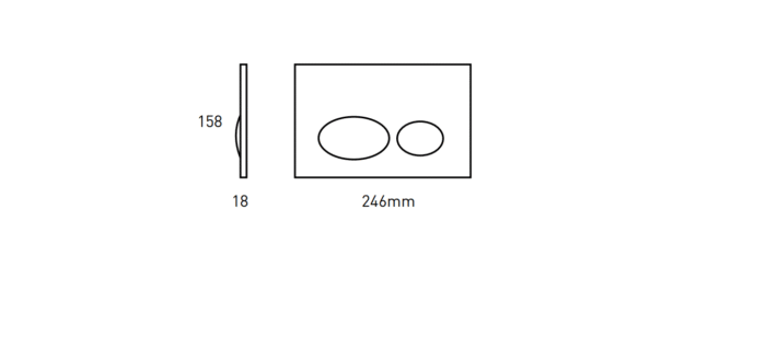 Bocchi Como Metal Kaplama Kumanda Panelleri Beyaz - 8200-0052 - Kumanda Panelleri (Gömme Rezervuar Butonları) - 2