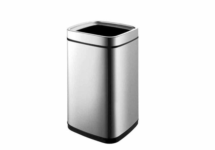 Bocchi Çöp Kovası Kare Çemberli Mat Paslanmaz Çelik - 3054-0005 - Çöp Kutusu - 1