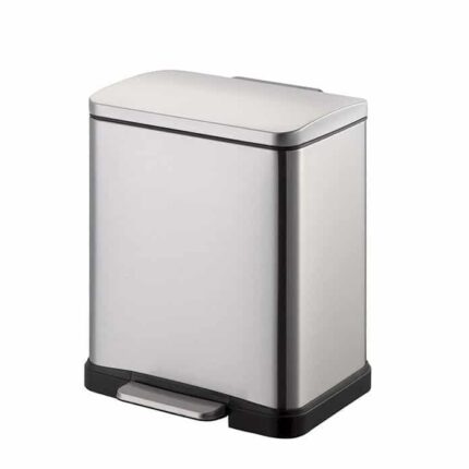 Bocchi Çöp Kovası Pedallı Soft Close Kapak Mat Paslanmaz Çelik - 3054-0009 - Çöp Kutusu - 1