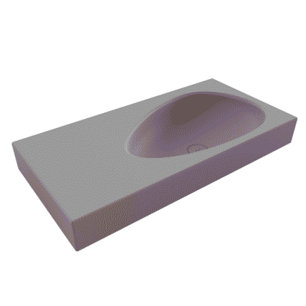 Bocchi Etna Etajerli Lavabo 90 cm Mat Gri