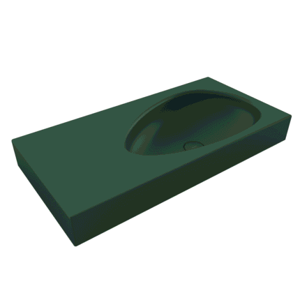 Bocchi Etna Etajerli Lavabo 90 cm Mat Yeşil - 1115-027-0126 - Etajerli Lavabo - 1