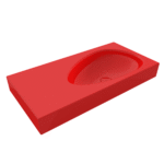 Bocchi Etna Etajerli Lavabo 90 cm Parlak Kırmızı - 1115-019-0125 - Etajerli Lavabo - 1