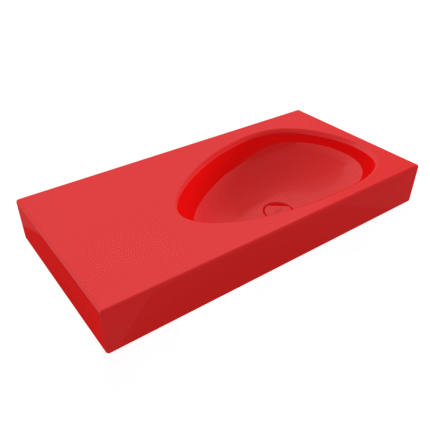 Bocchi Etna Etajerli Lavabo 90 cm Parlak Kırmızı - 1115-019-0125 - Etajerli Lavabo - 1