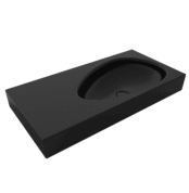 Bocchi Etna Etajerli Lavabo 90 cm Parlak Siyah - 1115-005-0125 - Etajerli Lavabo - 1