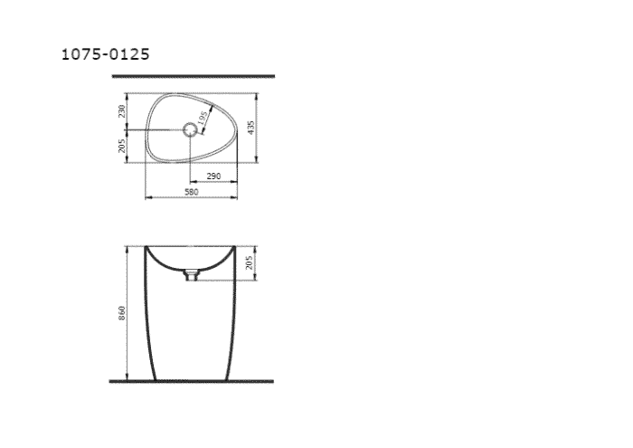 Bocchi Etna Monoblok Lavabo Parlak Beyaz