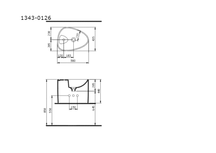 Bocchi Etna Monoblok Lavabo Parlak Kırmızı - 1343-019-0126 - Monoblok Bütün Lavabo - 2