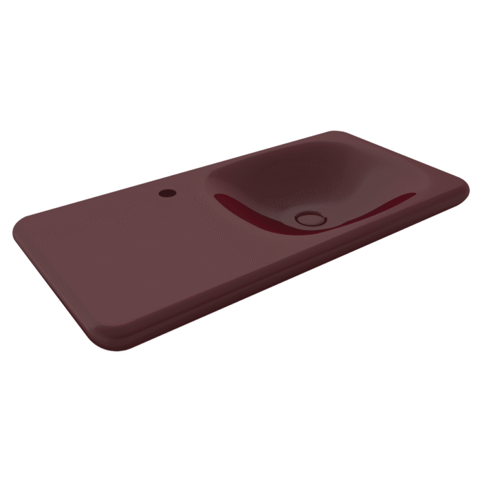 Bocchi Fenice Etajerli Lavabo Parlak Burgonya Bordosu - 1490-072-0126 - Etajerli Lavabo - 1