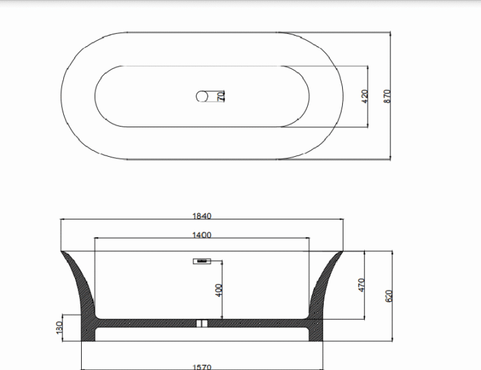 Bocchi Firenze Küvet Parlak Beyaz - 3205-200-001 - Küvetler - 2