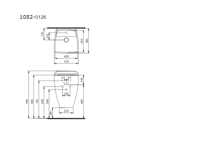 Bocchi Firenze Monoblok Lavabo Mat Antrasit - 1082-020-0126 - Monoblok Bütün Lavabo - 1