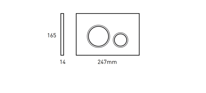 Bocchi Magre Ring Magre Ring Beyaz / Krom Kumanda Paneli Beyaz / Krom - 8200-0045 - Kumanda Panelleri (Gömme Rezervuar Butonları) - 2