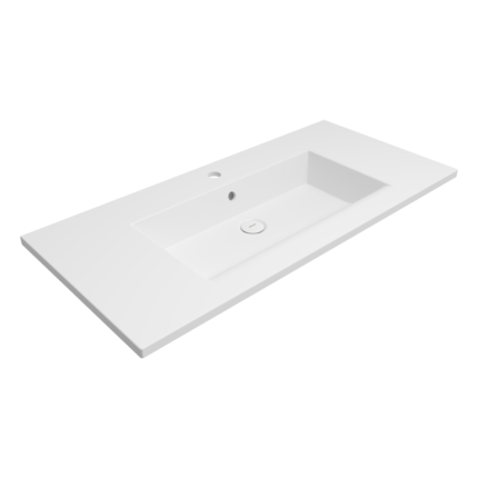 Bocchi Milano Etajerli Lavabo 100 cm Mat Beyaz - 1105-002-0126 - Etajerli Lavabo