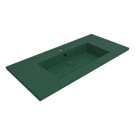 Bocchi Milano Etajerli Lavabo 100 cm Mat Yeşil