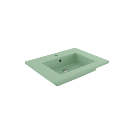 Bocchi Milano Etajerli Lavabo 60 cm Mat Mint Yeşil
